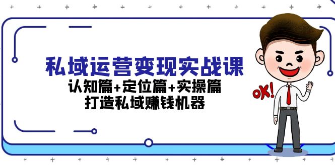 （13387期）私域运营实战课：认知篇定位篇实操篇，打造私域赚钱机器_免费分享网络创业,副业,信息差项目的老牌资源整合平台！金铲子项目