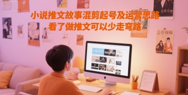 小说推文故事混剪起号及运营思路，看了做推文可以少走弯路_免费分享网络创业,副业,信息差项目的老牌资源整合平台！金铲子项目