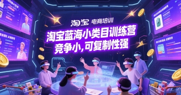 淘宝蓝海小类目训练营，竞争小，可复制性强_免费分享网络创业,副业,信息差项目的老牌资源整合平台！金铲子项目