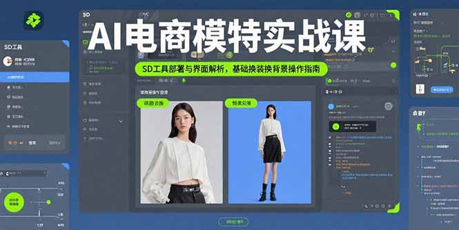 （15722期）AI电商模特实战课，SD工具部署与界面解析，基础换装换背景操作指南_免费分享网络创业,副业,信息差项目的老牌资源整合平台！金铲子项目